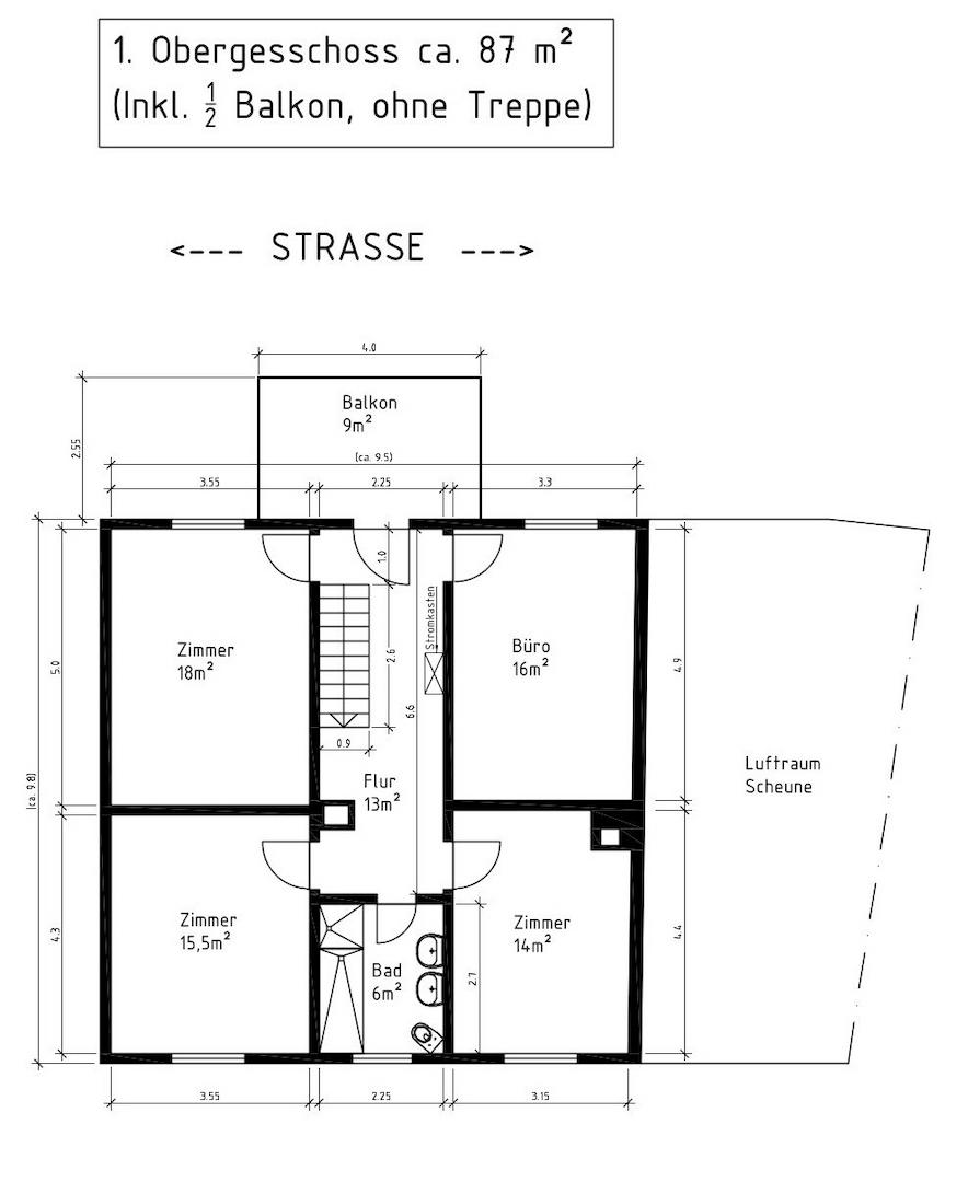 Grundriss 1. Obergeschoss