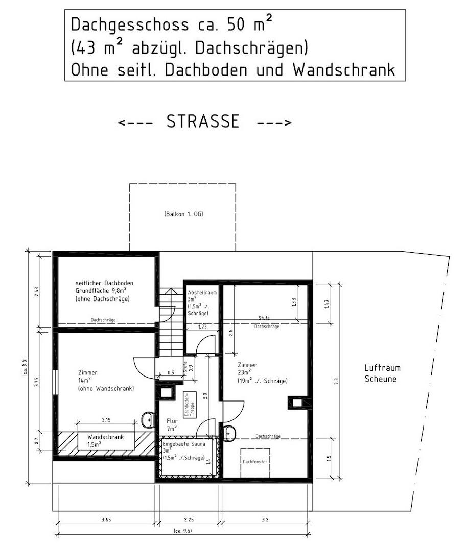 Grundriss Dachgeschoss