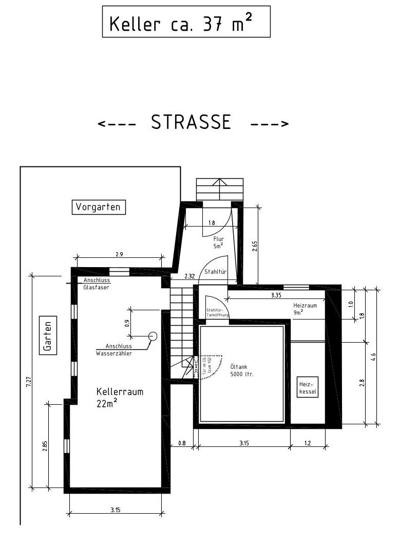 Grundriss Kellergeschoss