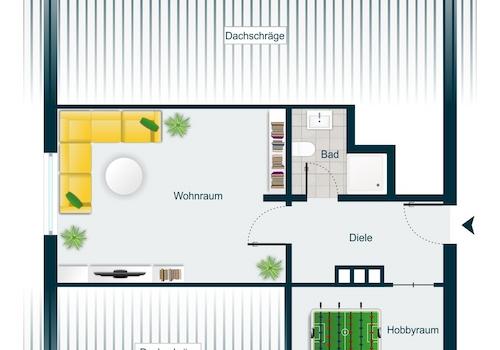 Grundriss der Wohnung