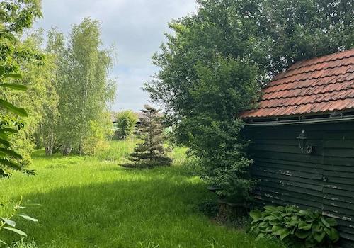 Garten mit Geräteschuppen