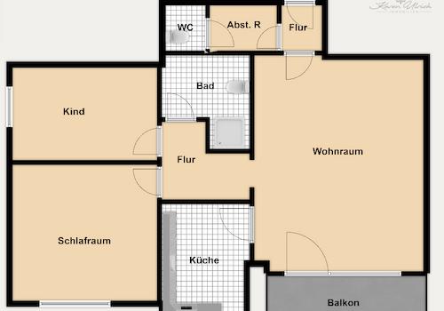 Grundriss - Farbig