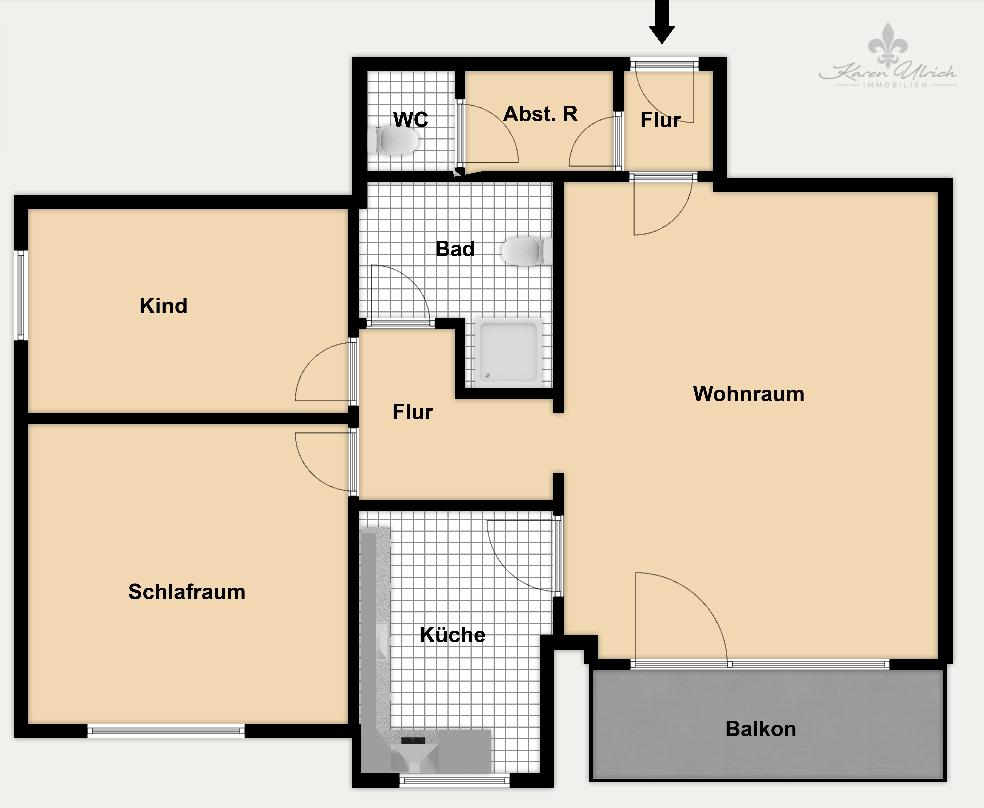 Grundriss - Farbig