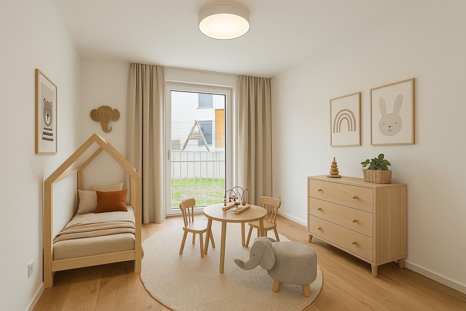 Kinderzimmer (KI-Staging)