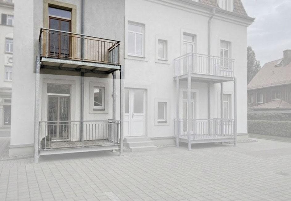 Balkon-Rückansicht
