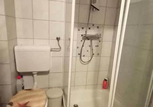 Badezimmer mit Dusche und Toilette2