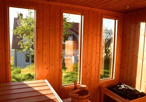 Blick aus der Sauna