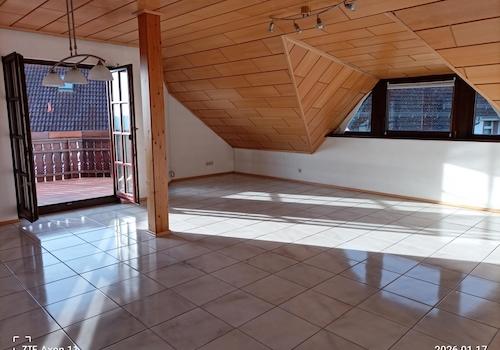 Wohnzimmer mit Gaube Westseite