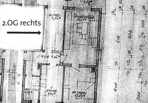 Grundriss der Wohnung