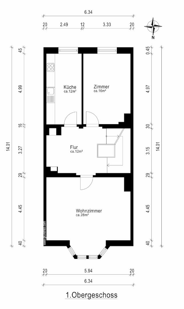 Grundriss 1 Obergeschoss
