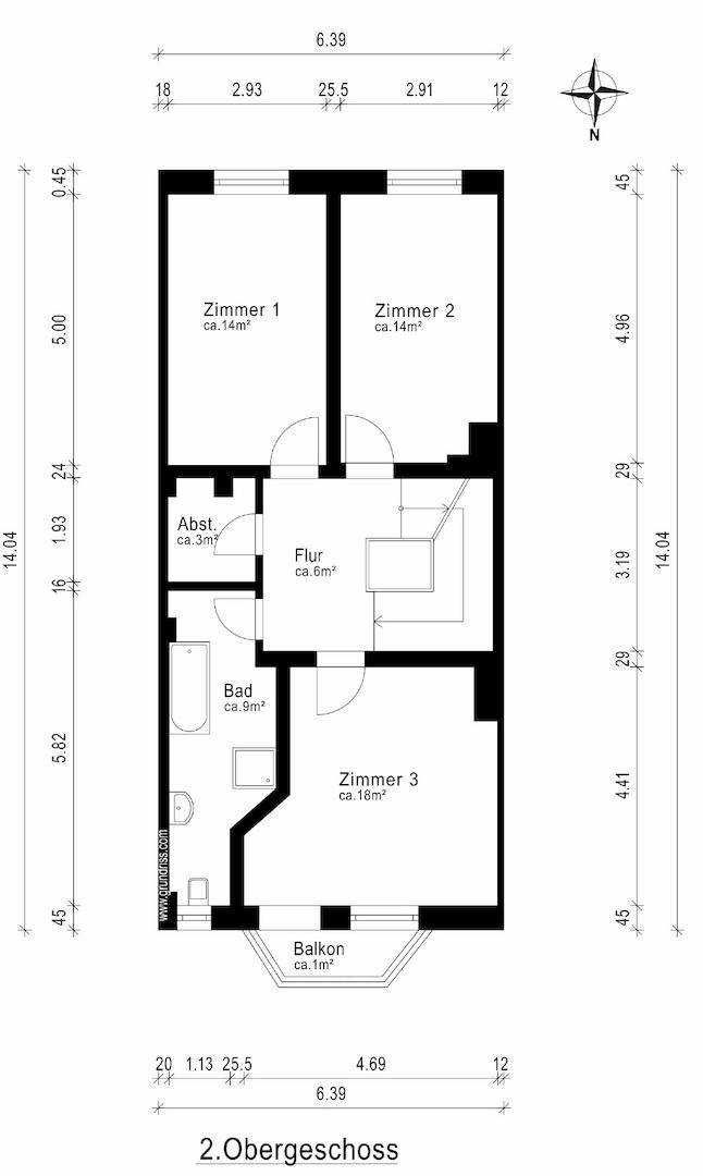 Grundriss 2 Obergeschoss