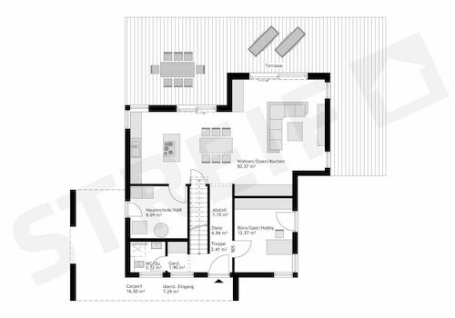Beispiel  Grundriss UG