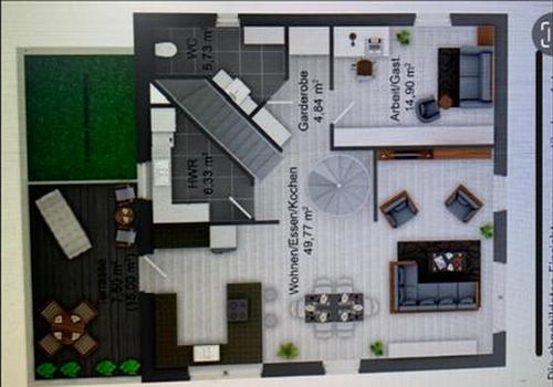 Grundriss Maisonette 1. OG