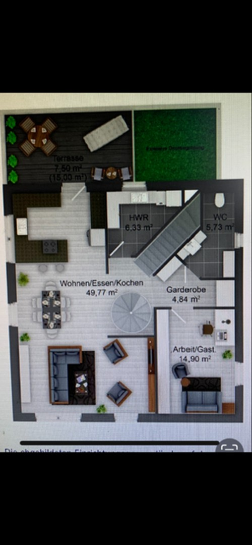 Grundriss Maisonette 2. OG