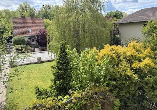 Gartenaussicht vom Balkon
