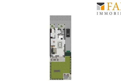 Grundriss EG mit Garten