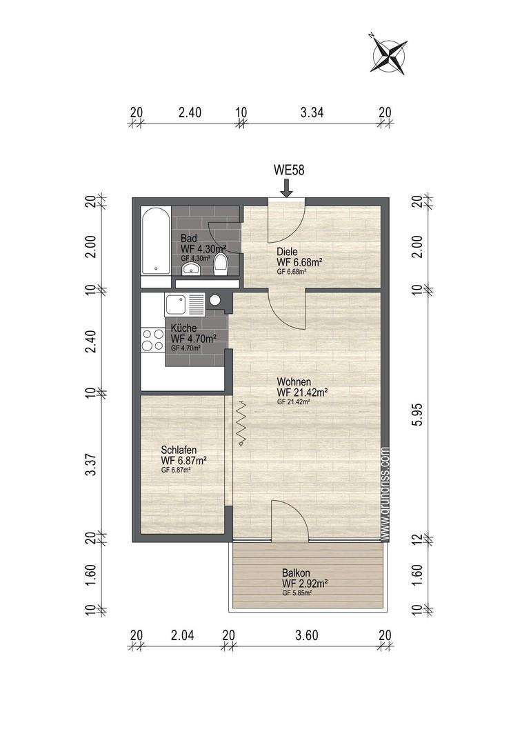 Grundriss der Wohnung