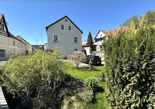 Blick vom Grundstück