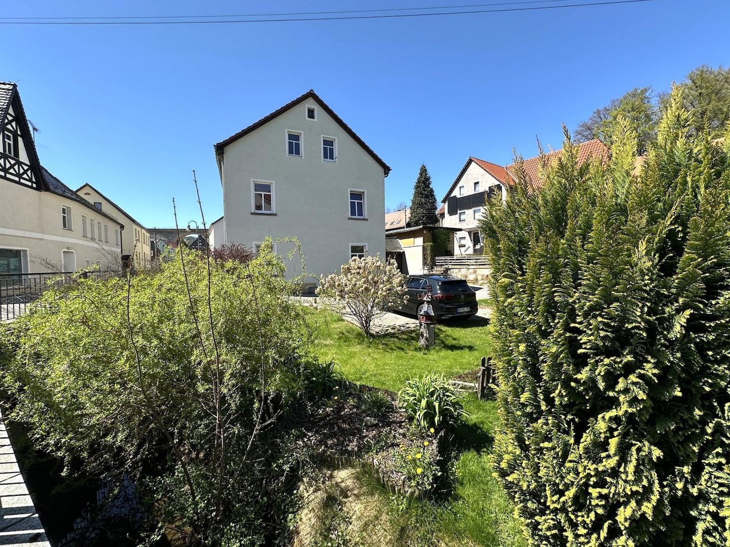 Blick vom Grundstück