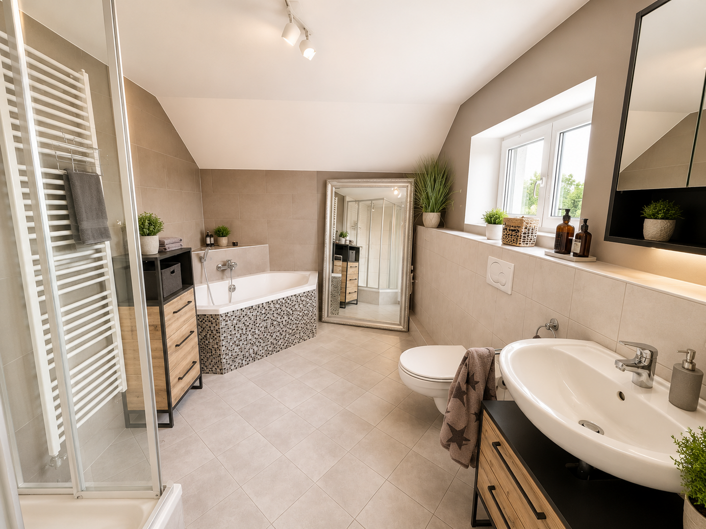 Duschbad mit Badewanne