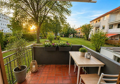 Ruhiger Balkon