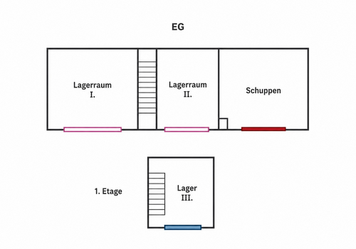 Lagerräume/Schuppen im Hof