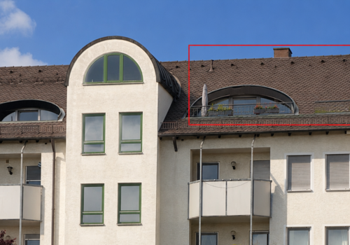 Ansicht Dachloggia