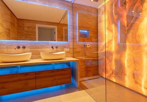 Master Bathroom RGB Light On