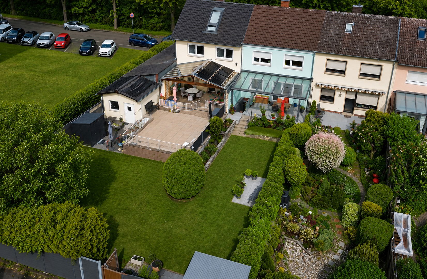 Rückansicht von oben