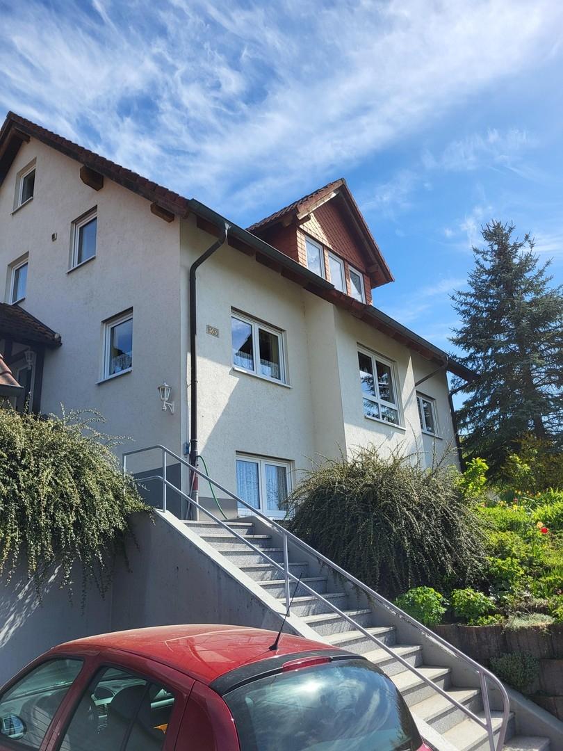 Treppe zum Haus
