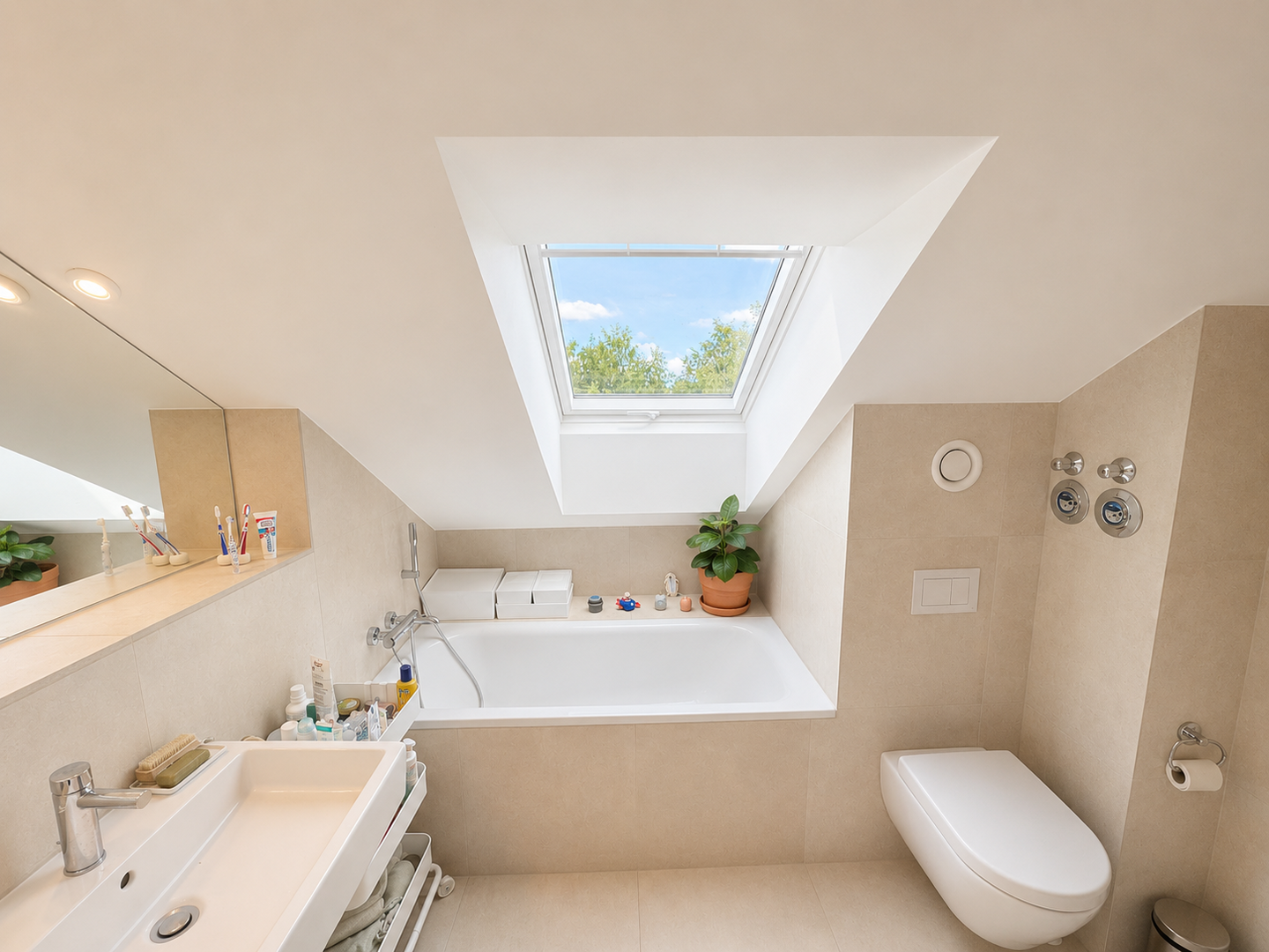 Blick in das Badezimmer