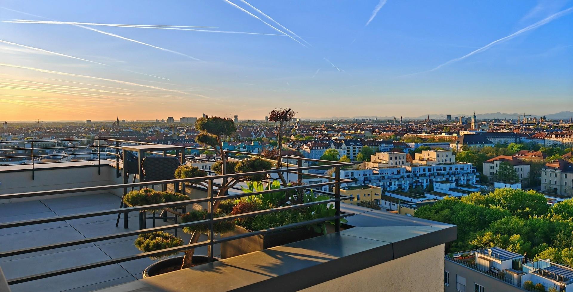 Dachterrasse Abendstimmung