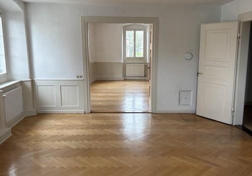 Blick Wohn- in Arbeitszimmer