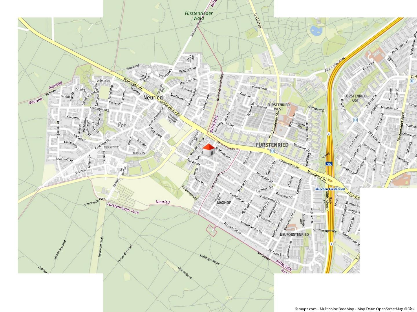 Geolyzer Kartenausschnitt
