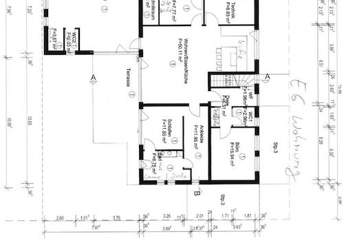 Grundriss Erdgeschoßwohnung