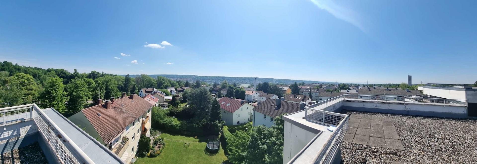 Panoramaaussicht Dachterrasse