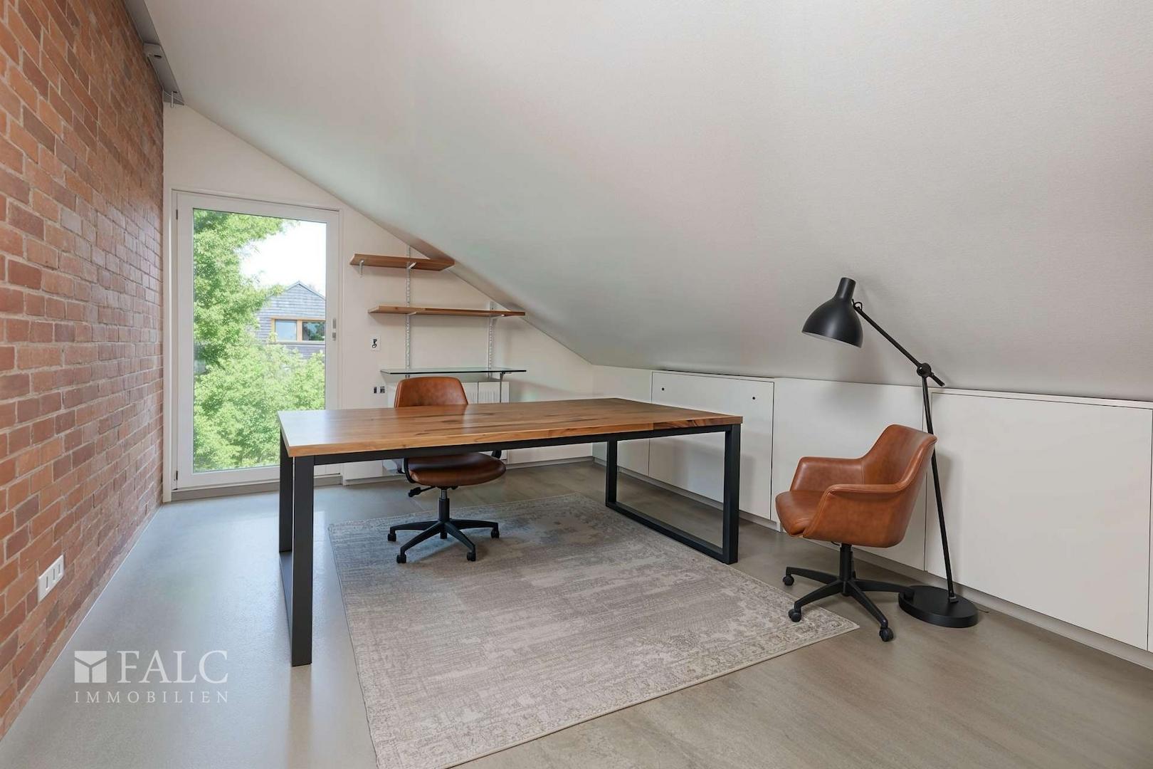 DG - Zimmer 2 - Arbeitszimmer, Industriell - (KI generiert)