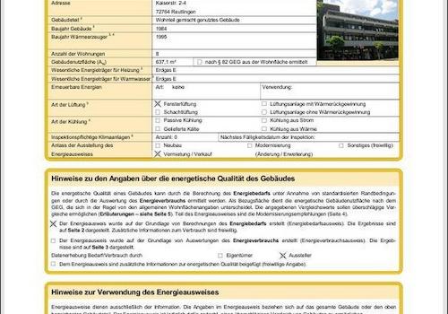 Energieausweis S1
