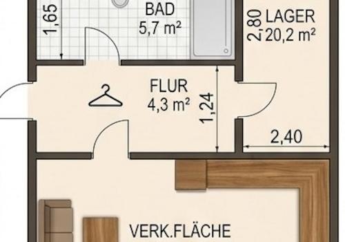 Grundrissskizze EG Laden