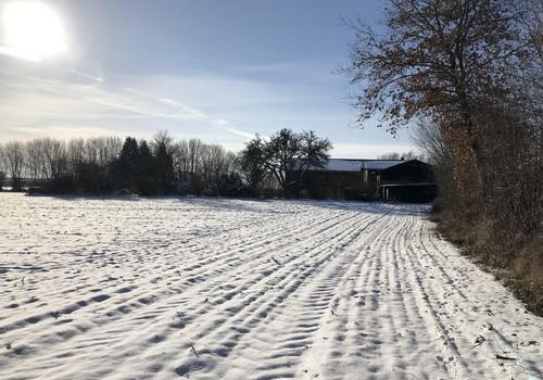 Blick auf das Anwesen - Winter