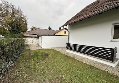 Garten Blick West Kellerabgang