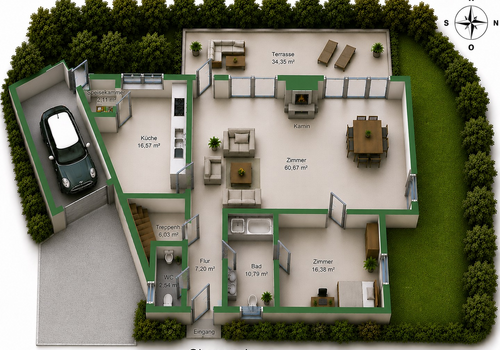 3D Grundriss OG
