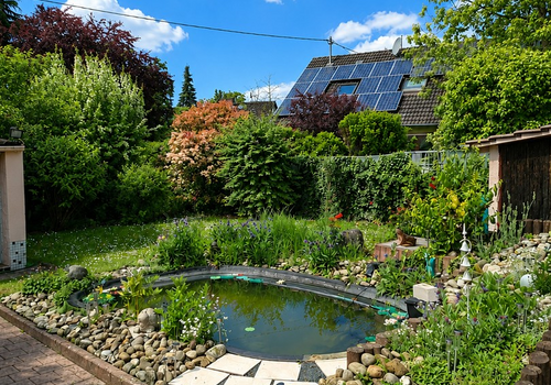 Garten mit Grünfläche