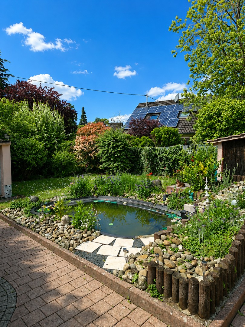 Garten mit Grünfläche