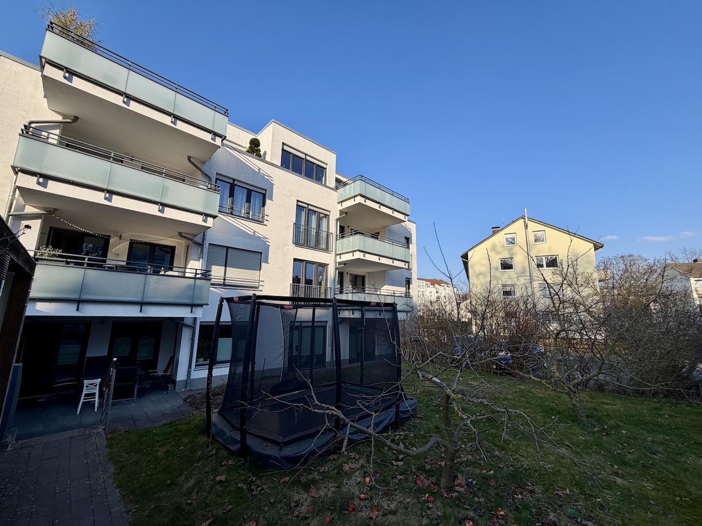 Blick vom Grundstück