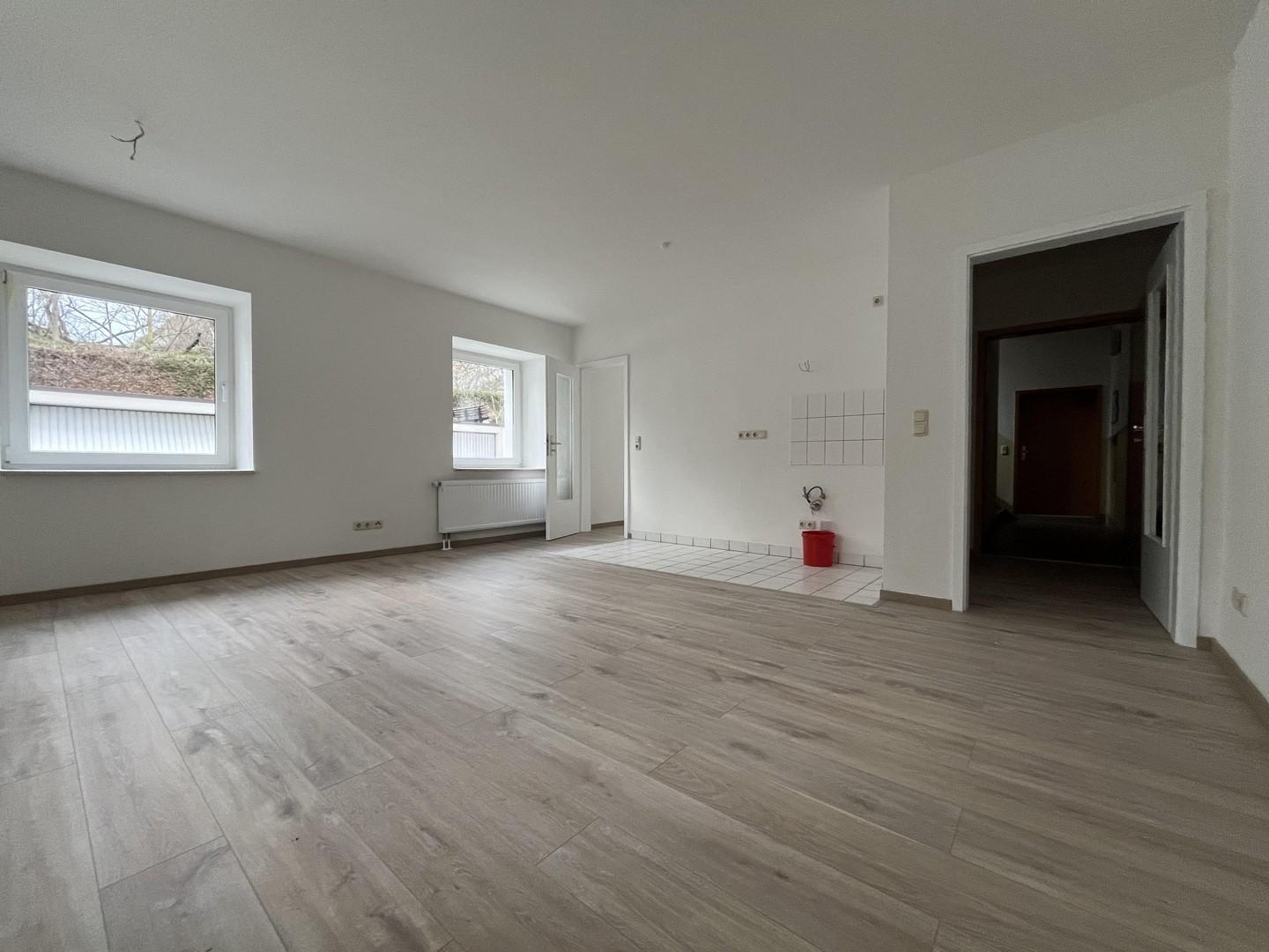 Wohnzimmer mit Küche