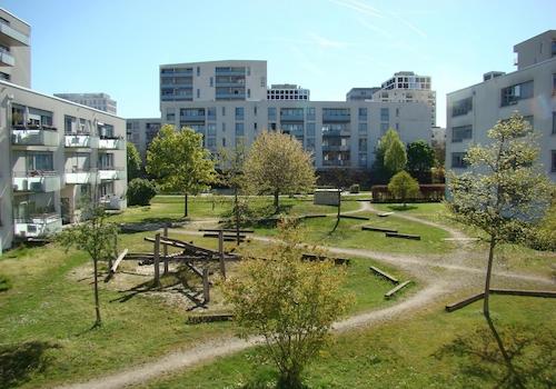 Innenhof von Wohnung gesehen