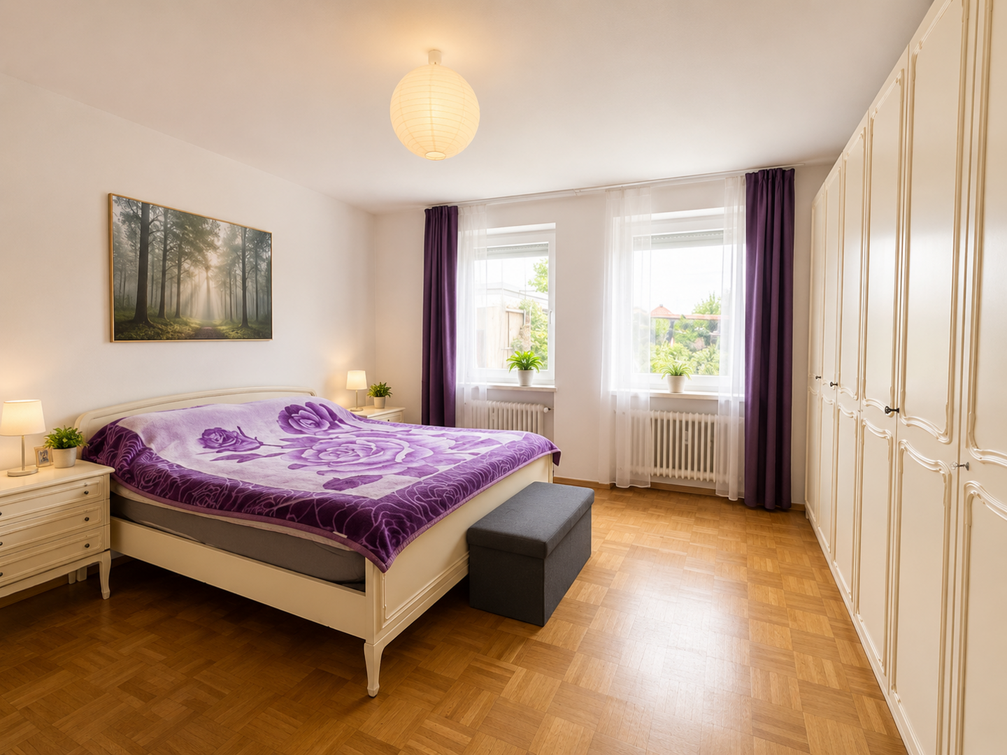 Blick in das Schlafzimmer