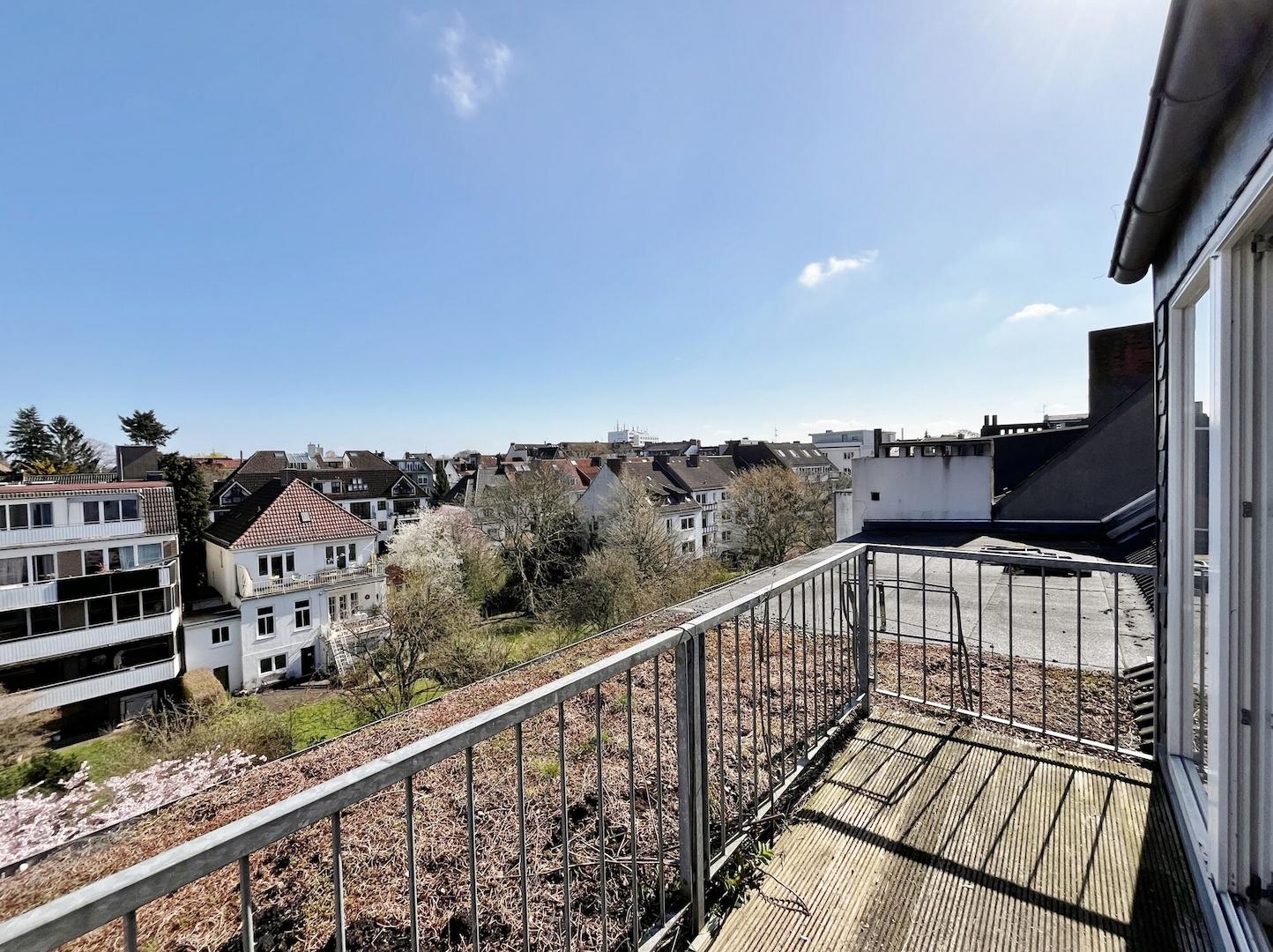 Balkon mit Blick über Schwachhausen