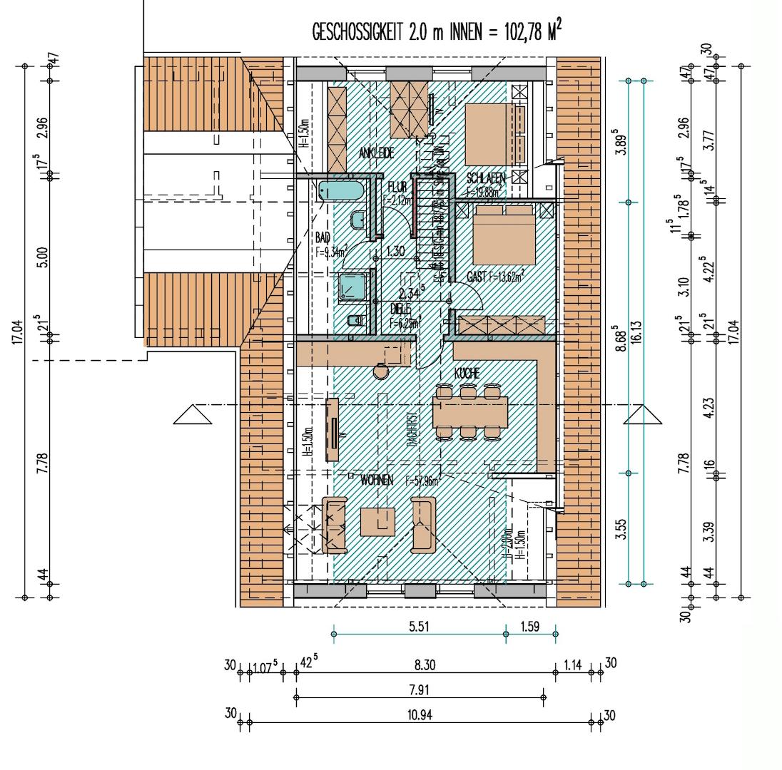 Grundriss Dachgeschoss